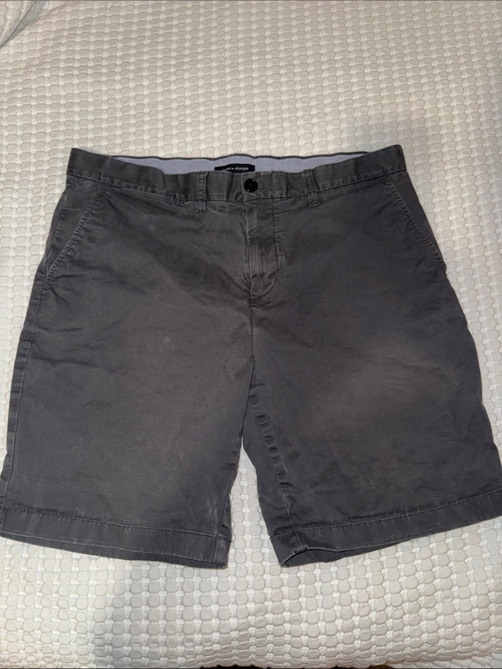 Tommy Hilfiger Men’s Charcoal Gray-Blue Khaki Shorts